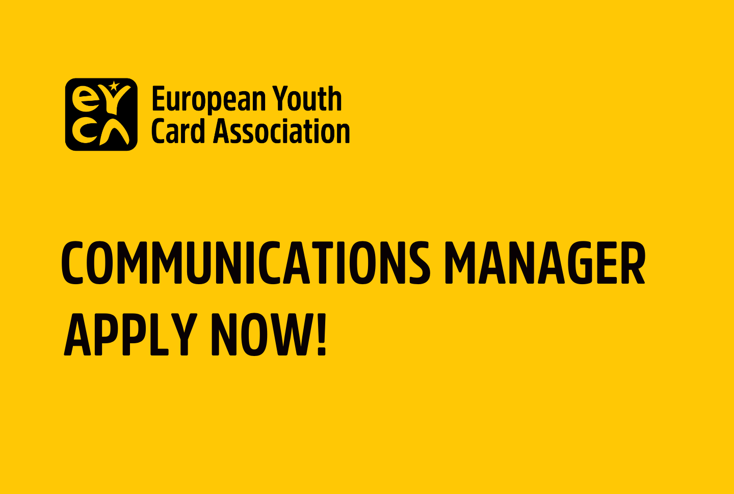 We're hiring!! Communications Manager position open in the EYCA Brussels office